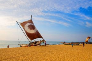 Catamaran fishing boat in Negombo